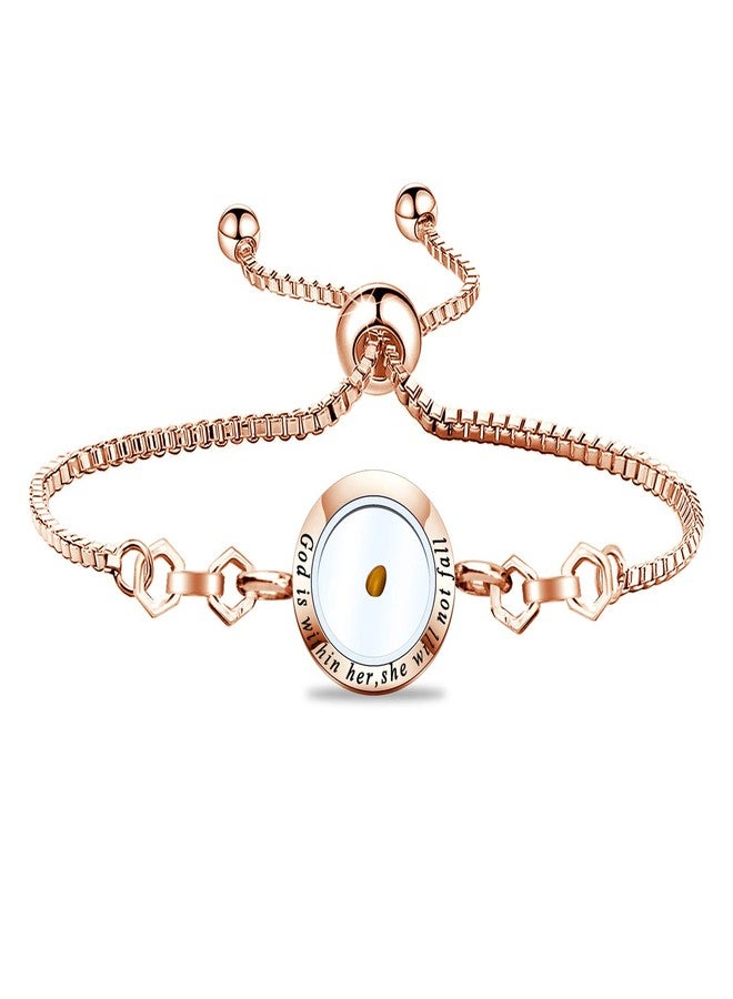 FAADBUK Christian Mustard Seed Bracelet Christian Gift Psalm 46:5 God Is Within Her She Will Not Fall Mustard Seed Jewelry Bracelet Religious Gift Jewelry - Image 1