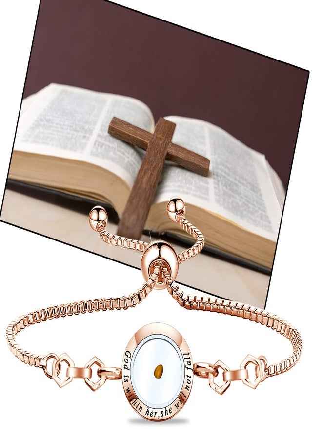 FAADBUK Christian Mustard Seed Bracelet Christian Gift Psalm 46:5 God Is Within Her She Will Not Fall Mustard Seed Jewelry Bracelet Religious Gift Jewelry - Image 5