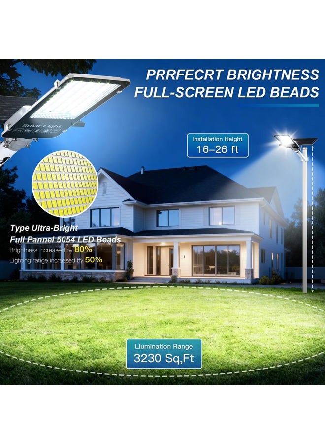 JWT 12000W Solar Street Lights Outdoor,6500K Solar Parking Lot Light Commercial Dusk to Dawn, Heavy Duty Split Type Solar Lights Outdoor Waterproof IP66 Remote Control, Street Light for Yard/Driveway - Image 1