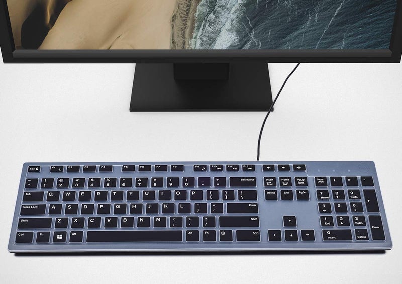 CaseBuy Keyboard Cover for DELL KB216 KB216b KB216t KB216d KB216p Wired & KM636 & Dell Optiplex 5250 3050 3240 5460 7450 7050 & Dell Inspiron AIO 3475/3670/3477 All-in one Desktop Keyboard -Black - Image 3