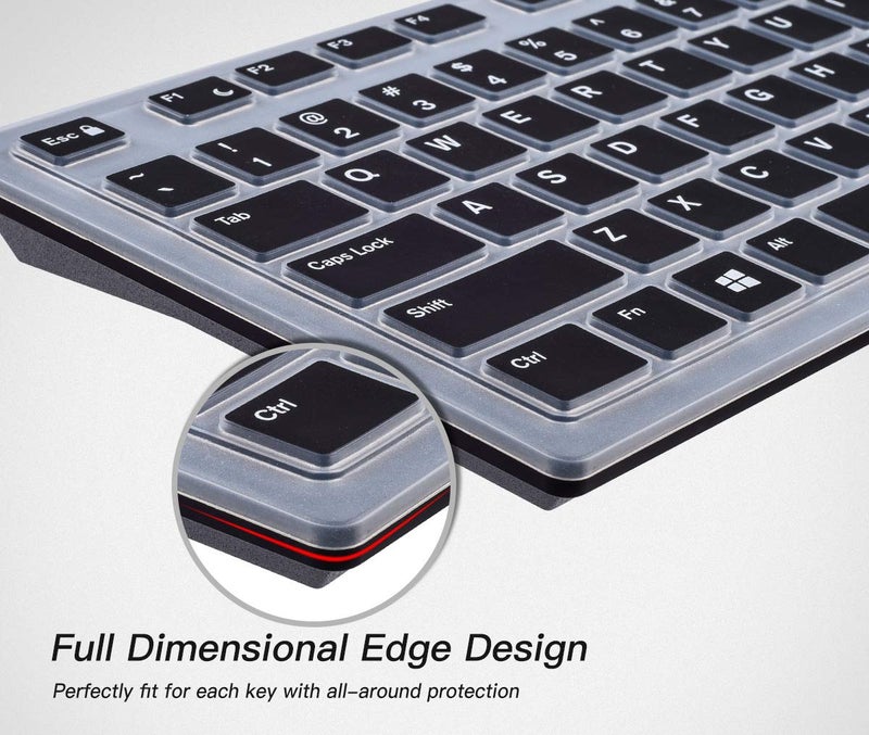 CaseBuy Keyboard Cover for DELL KB216 KB216b KB216t KB216d KB216p Wired & KM636 & Dell Optiplex 5250 3050 3240 5460 7450 7050 & Dell Inspiron AIO 3475/3670/3477 All-in one Desktop Keyboard -Black - Image 4