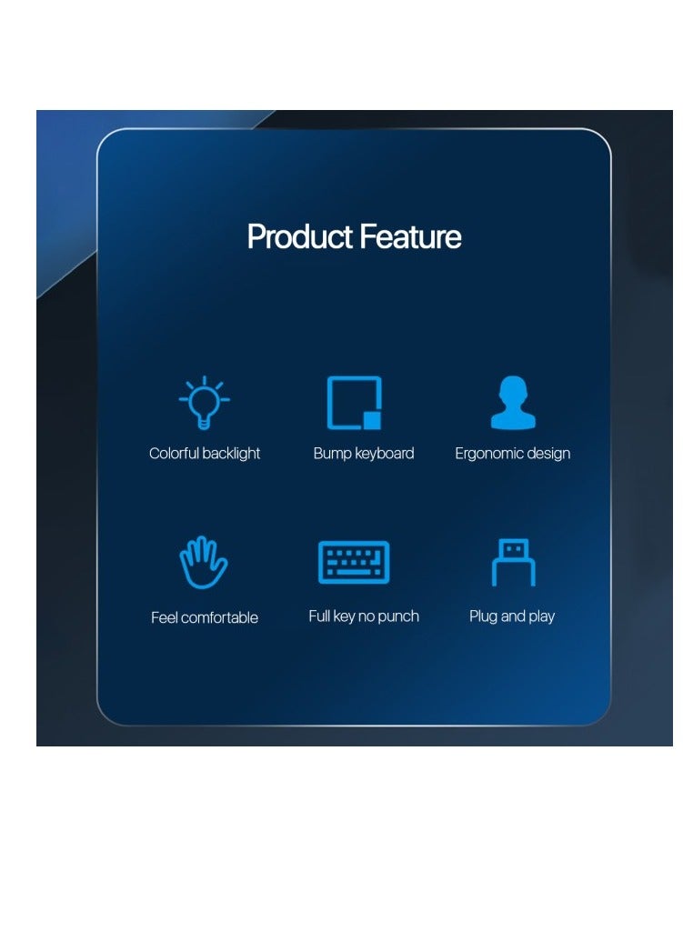 مونستر مجموعة كمبيوتر محمول KM1 PRO سلكية بإضاءة RGB ولوحة مفاتيح وماوس - أسود - Image 3