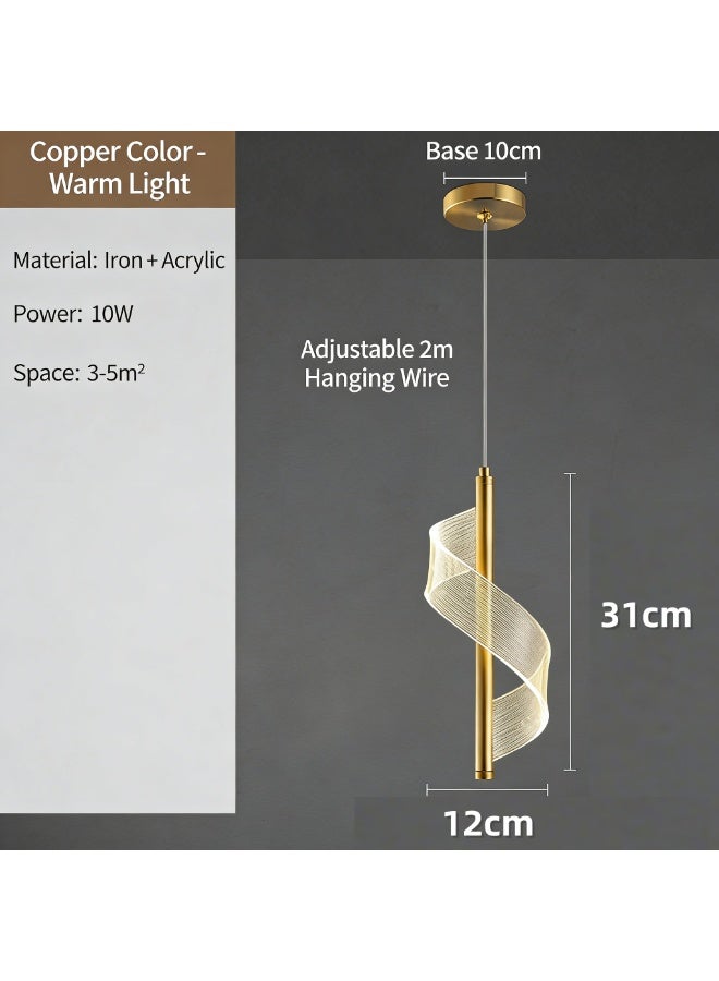 MIXDE Modern Butterfly LED Pendant Light Kitchen Island Gold Dimmable Single Hanging Lamp Ceiling Nordic Gradient Blue Pink Chandelier for Girls Bedroom Dining Room Foyer Staircase Living Room - Image 3