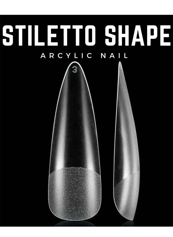GLOBAL FASHION 504 Pieces  Long-Lasting, Natural-Looking Nail Extensions  Professional (Stiletto)  - Image 3