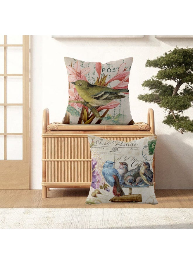 FASHION HOME Set of 4 Cushion Covers Decorative Throw Pillow cases for Living Room Garden Outdoor Décor  - Image 2