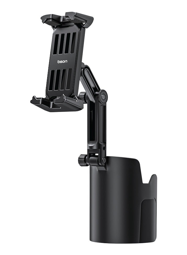 BSON حامل هاتف كوب 2 في 1 مع قاعدة دوارة 360° - قاعدة قابلة للتعديل مع قبضة قوية واستخدام بيد واحدة - تصميم عالمي موفر للمساحة للاستخدام الآمن والمستقر في السيارة - Image 1