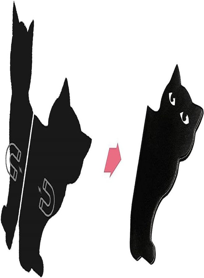 Zenarao Black Cat Bookmarks, 6Pcs Magnetic Bookmarks, Cute Cat Book Mark Clips Set, Book Markers for Cat Lover Gifts Magnetic Book Page Clips Kawaii Bookmark - Image 3