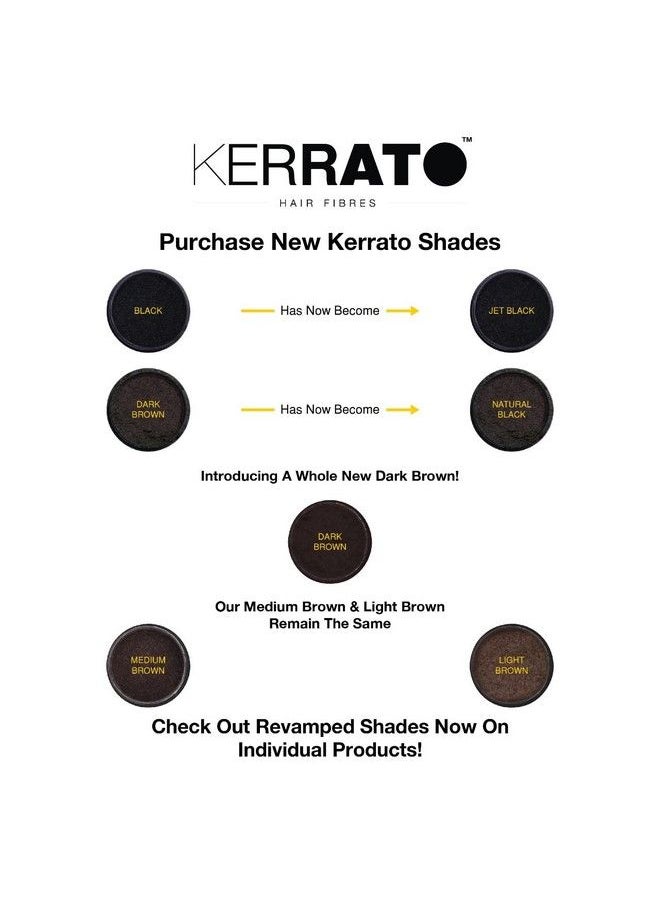 KERRATO HAIR FIBRES - For Thinning Hair (Natural Black) Natural 28G Conceals Hair Loss In 10 Seconds Natural Hair Thickener & Fibre For Thin Hair For Men & Women - Image 1
