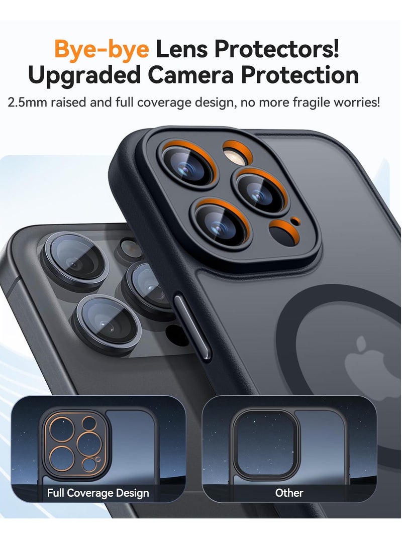 سوكاد غطاء MagSafe باللون الأسود المطفي لهاتف iPhone 16 Pro Max، حماية كاملة للكاميرا - Image 3