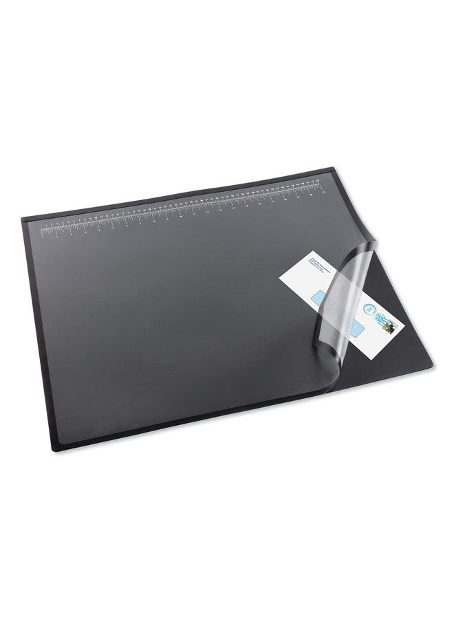 ARTISTIC LLC, Logo Pad Desktop Organizer with Clear Overlay, 31 x 20, Black