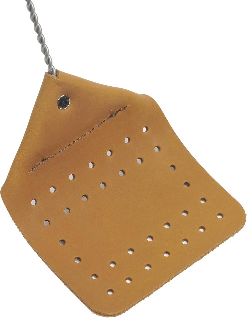 Amish Handcrafted Amish Valley Products Leather Fly Swatter Handcrafted Wire Handle Flyswatter Choice of Color (Brown) - Image 2