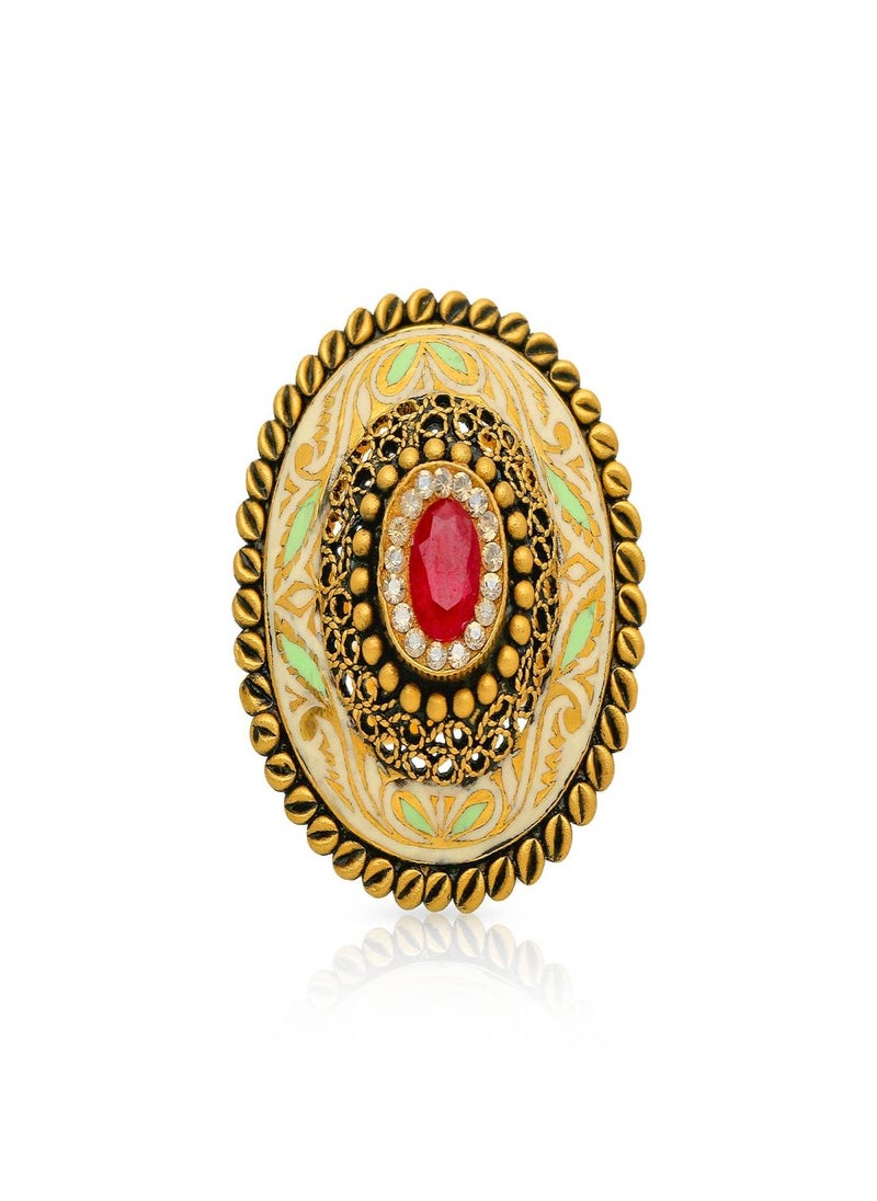 Malabar Gold and Diamonds - 22 Carat 916 Purity Yellow Gold Ring RG3888410Y12 For Women - Image 1