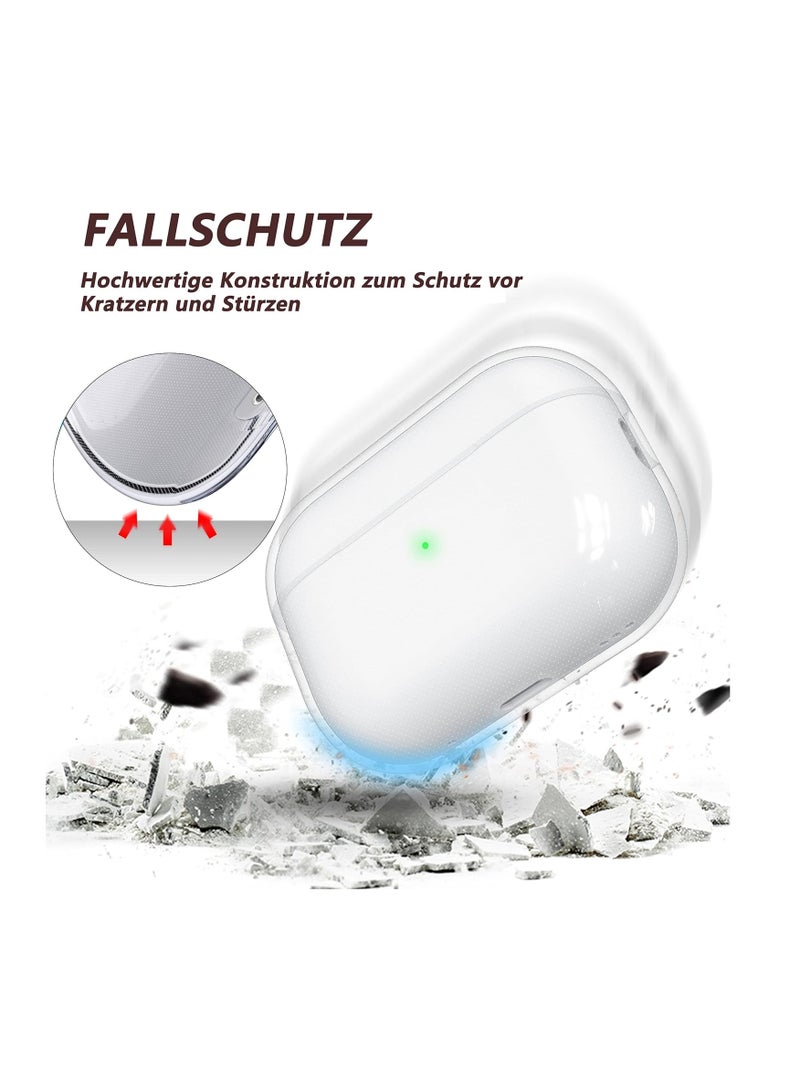 Shockproof Cover With Lanyard For Apple AirPods Pro Charging Case (Crystal Clear) - Image 3