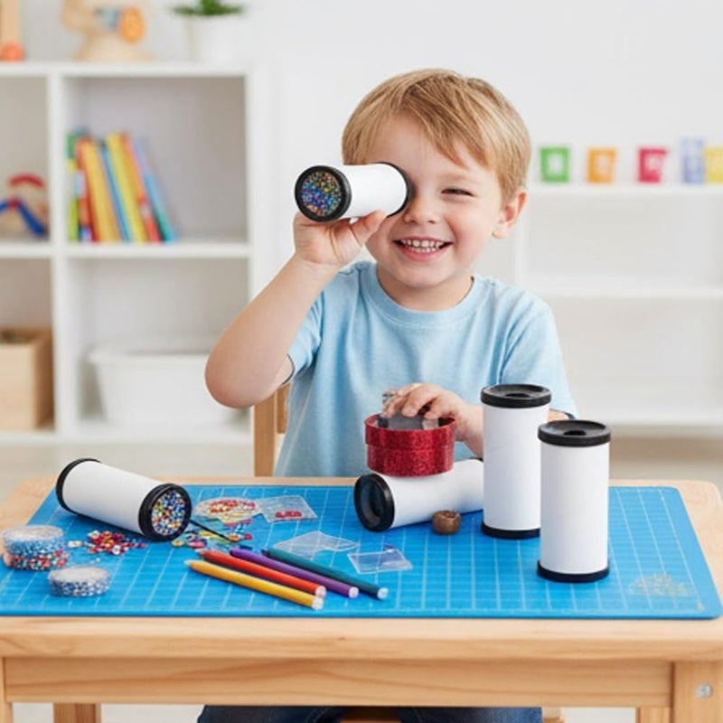 Dranvosk 10 Sets DIY Kaleidoscope Kit for Kids Blank Classic Kaleidoscope Making KitCreative Preschool Science Toy for ChildrenHalloween Goodie Bag Supplies - Image 3