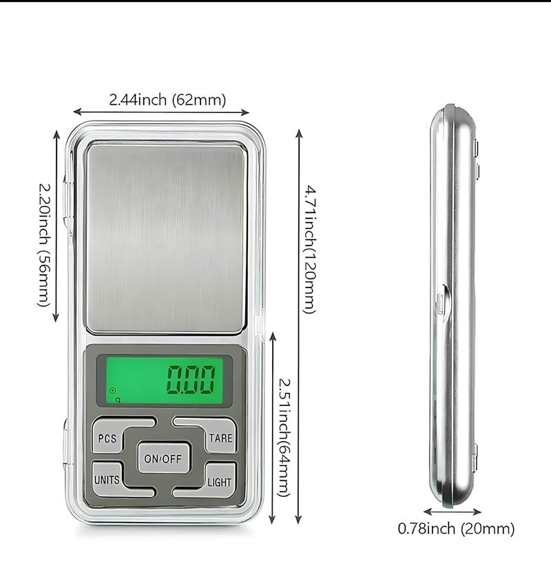 GRAMTECHNOLOGY ميزان جيب رقمي 200 جرام × 0.01 جرام دقة | ميزان مجوهرات | آلة وزن للذهب | مثالي لصائغ الذهب والاستخدام الكيميائي 61 (ميزان جيب) - Image 2