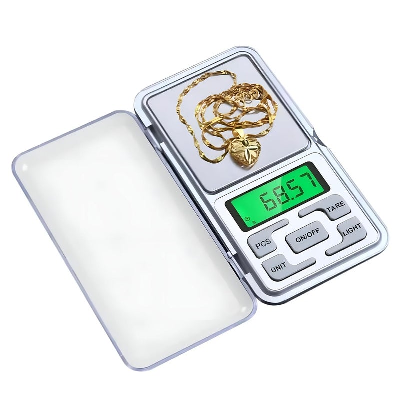 GRAMTECHNOLOGY ميزان جيب رقمي 200 جرام × 0.01 جرام دقة | ميزان مجوهرات | آلة وزن للذهب | مثالي لصائغ الذهب والاستخدام الكيميائي 61 (ميزان جيب) - Image 1
