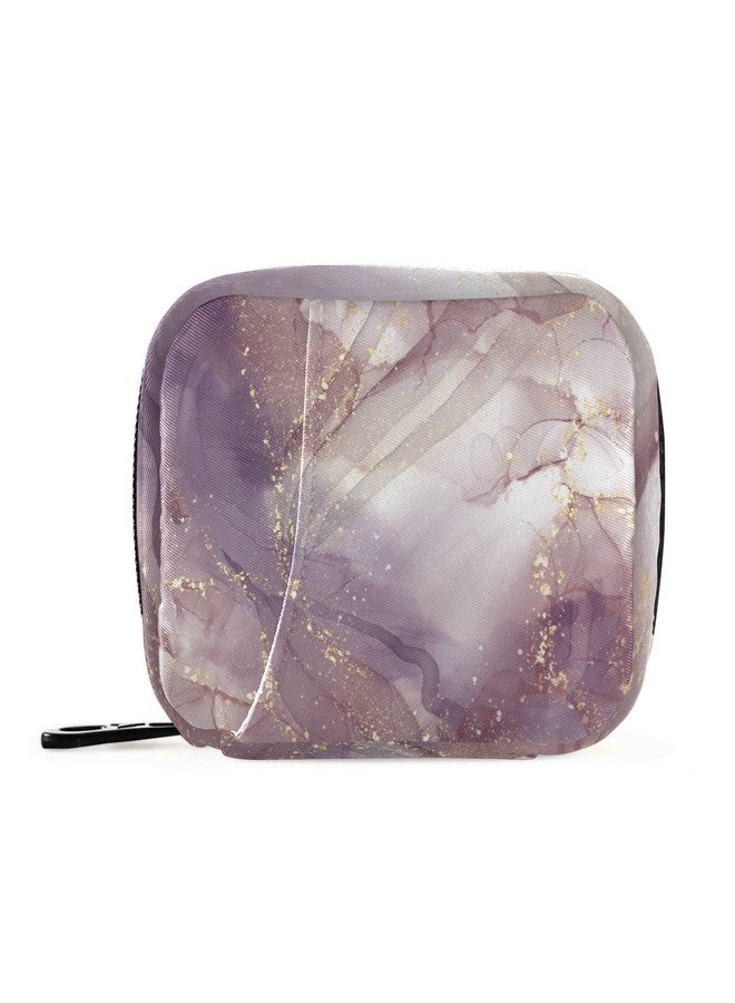 Ollabaky Purple Rose Marble Pill Case, Weekly Portable Pill Bag Container 7 Days Cute Pill Box Organizer Vitamin Supplement Holder with Zipper for Travel Family Business - Image 1