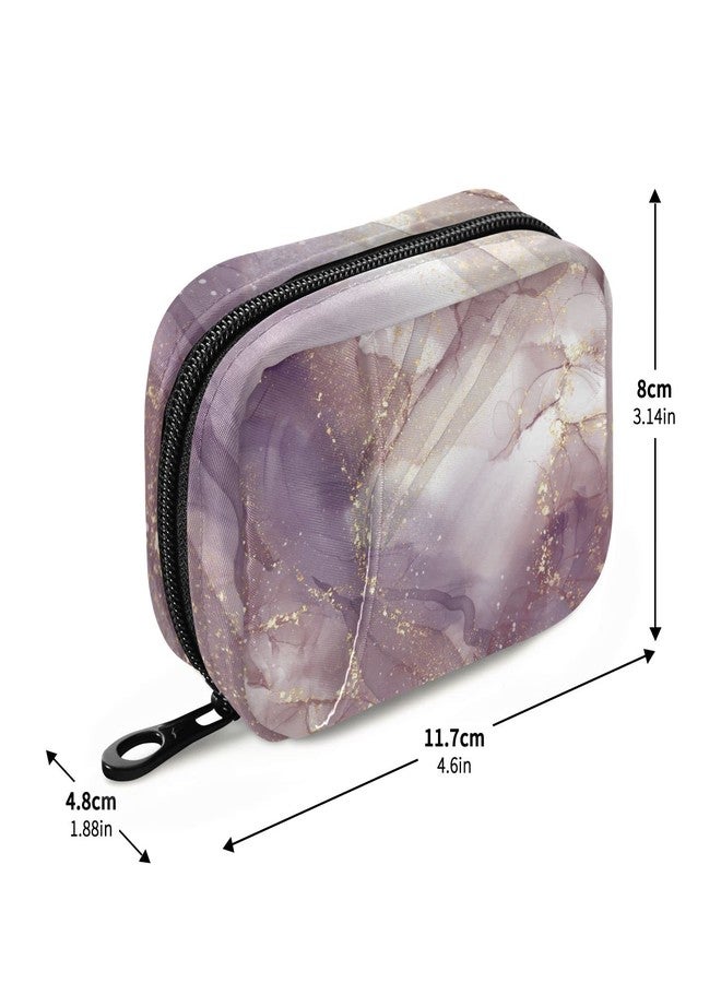Ollabaky Purple Rose Marble Pill Case, Weekly Portable Pill Bag Container 7 Days Cute Pill Box Organizer Vitamin Supplement Holder with Zipper for Travel Family Business - Image 4