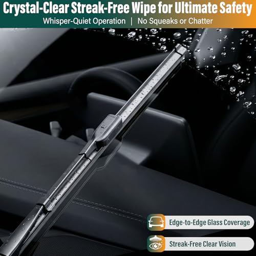 KVQ Windshield Wiper Blades Replacement for VW Volkswagen Tiguan 2018 2019 2020 2021 Original Factory Quality Front Rear Wiper Blade Set - 25" 22" 15" (Set of 3) - Image 5