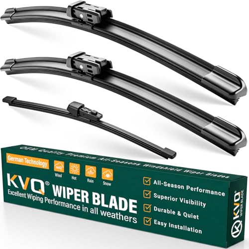 KVQ Windshield Wiper Blades Replacement for VW Volkswagen Tiguan 2018 2019 2020 2021 Original Factory Quality Front Rear Wiper Blade Set - 25" 22" 15" (Set of 3) - Image 1