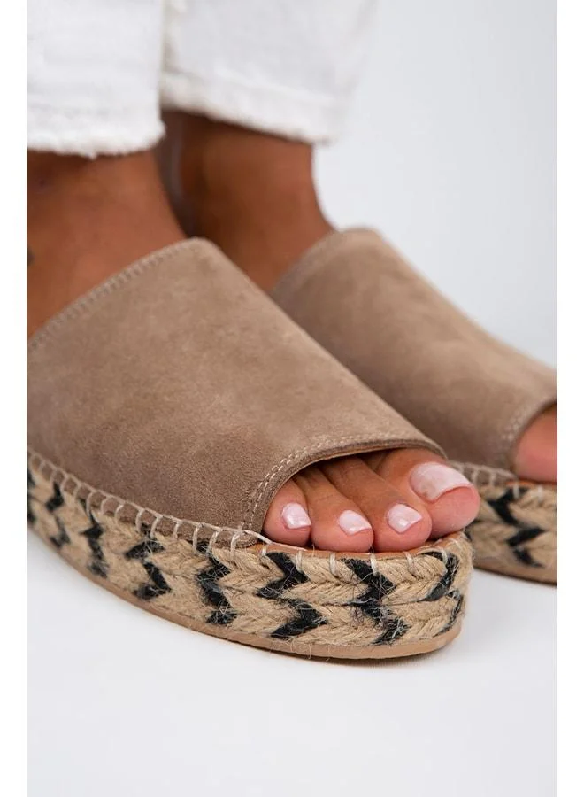 Manijero  Galena Women's Genuine Leather Single-Strap Vizon Slipper. for Women | Best Price UAE