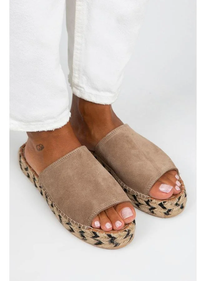 Manijero  Galena Women's Genuine Leather Single-Strap Vizon Slipper. for Women | Best Price UAE