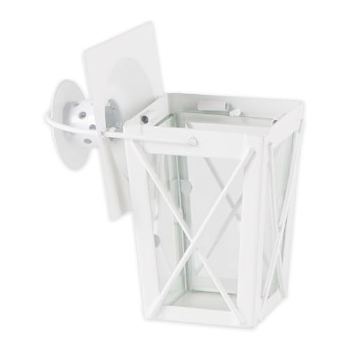 Zingz & Thingz Gifts & Decor White Railroad Metal Cute Decorative Candle Lanterns - Image 3