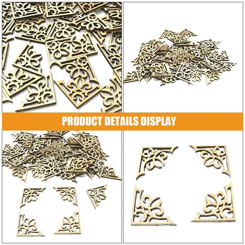 50pcs Ornament Book Corner Protector Box Book Scrapbook Album Corner Wood Slices Diy Crafts Home Decor Album Notebook Embellishment - Image 5