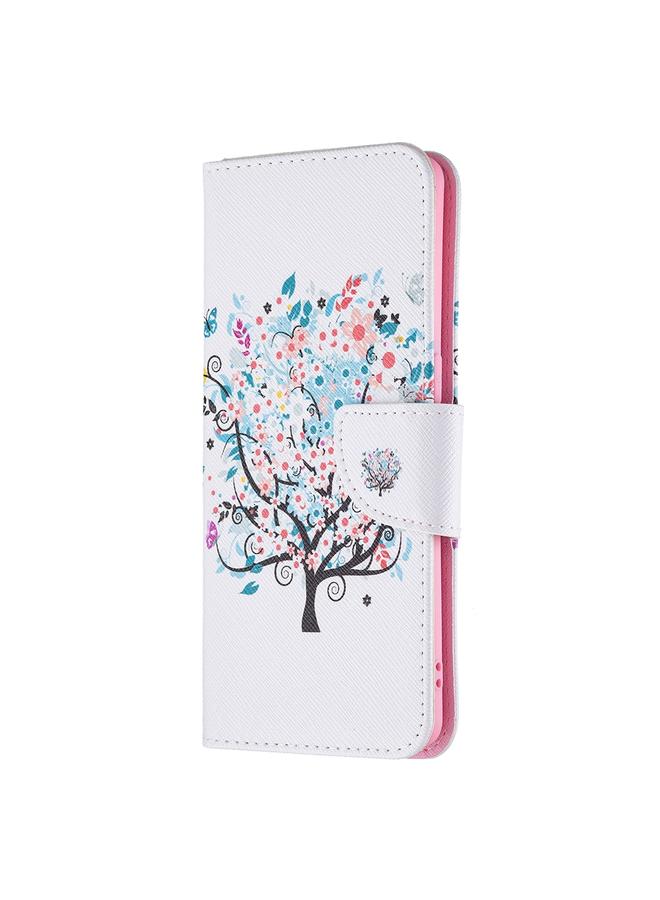 اس-توب جراب لهاتف OPPO Reno5 Pro بنمط رسم ملون، جراب جلدي قابل للطي أفقيًا مع حامل وفتحات للبطاقات ومحفظة - Image 2