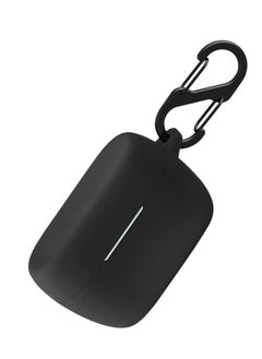 Case Compatible with Jabra Elite 4 Active Soft Silicone Case Shock-Absorbing Protective Case with Keyring (Black)