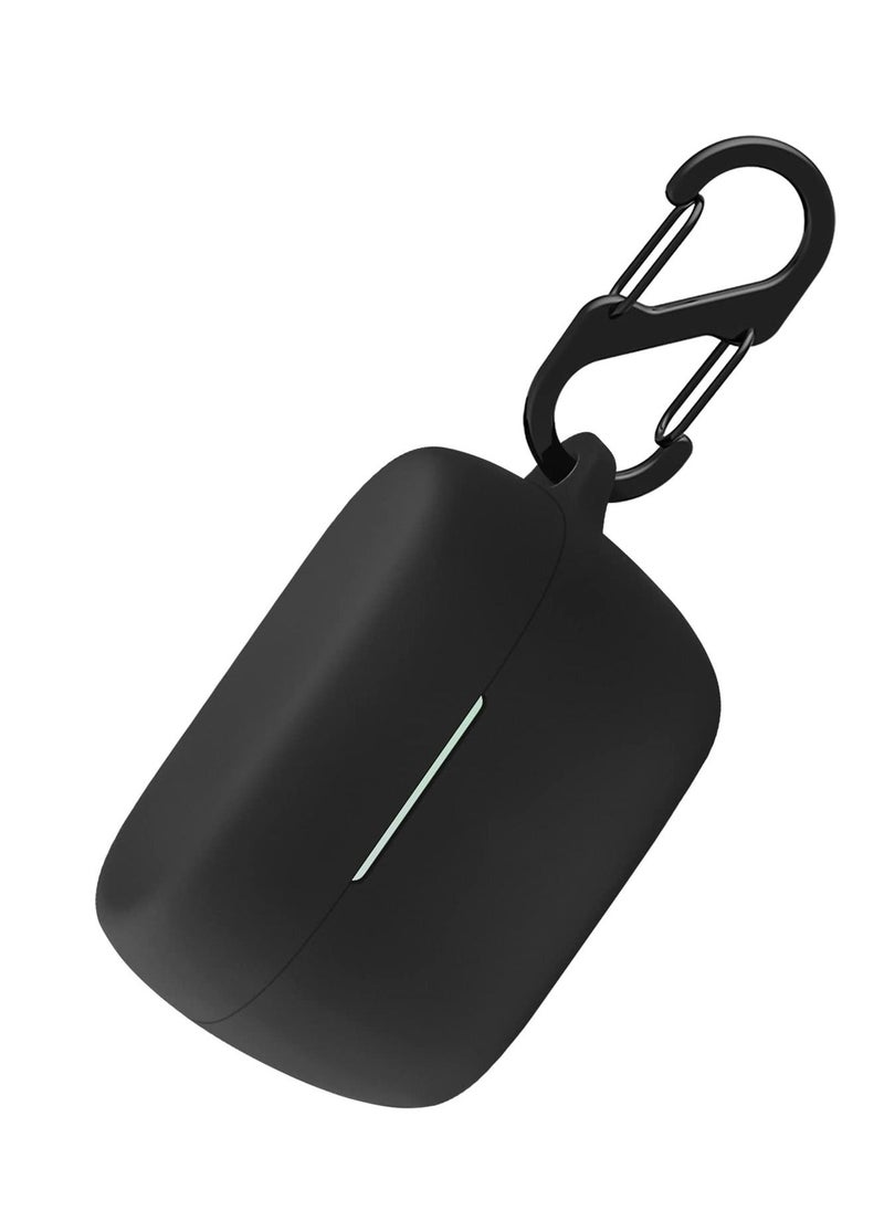 Generic - Case Compatible with Jabra Elite 4 Active Soft Silicone Case Shock-Absorbing Protective Case with Keyring (Black) - Image 1