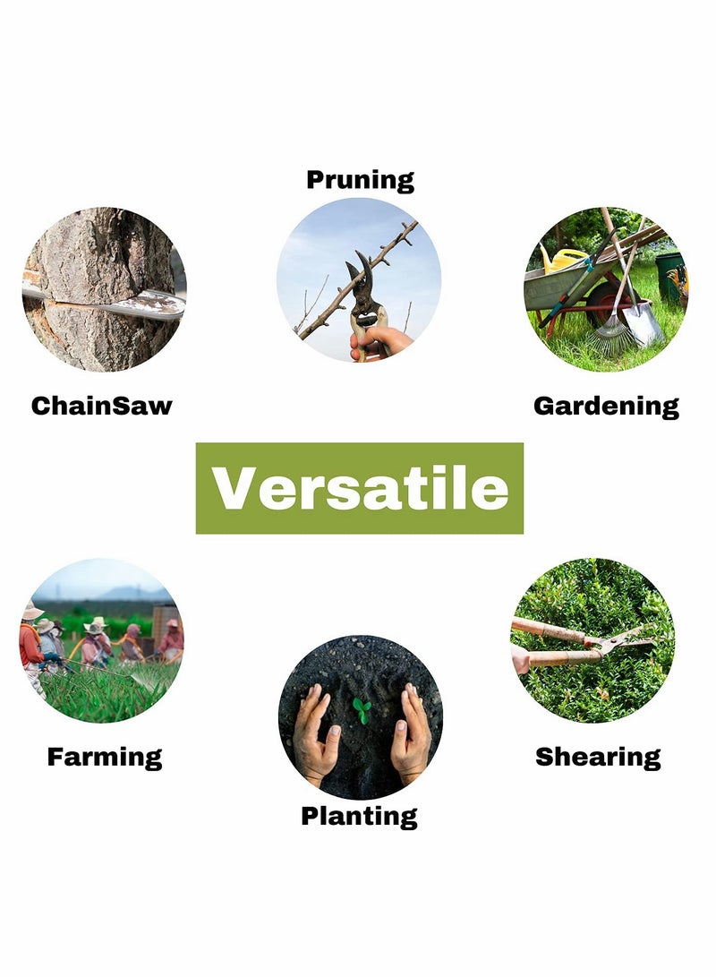 كاست ويف قفازات البستنة شديدة التحمل، أدوات قوية مقاومة للأشواك ومقصات التقليم للبناء (مقاس واحد، أخضر، زوج واحد) - Image 4