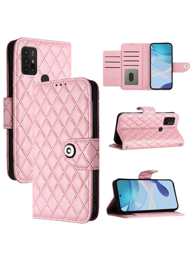 اس-توب جراب لهاتف Motorola Moto G30 / G10 / G20 جراب هاتف جلدي قلاب بملمس معيني مع حبل - Image 1