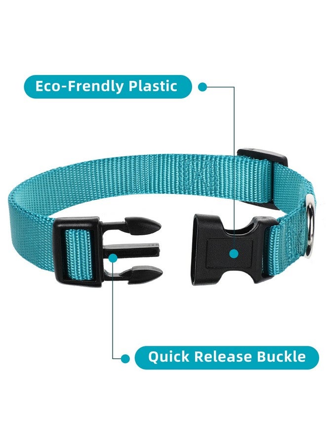 Perthlin 9 Pieces Adjustable Dog Collar for Animal, Soft Nylon Pets Puppy Collar with Quick Release Buckle Holder Bulk for Dogs Walking Running Training(Medium,Retro Colors) - Image 2