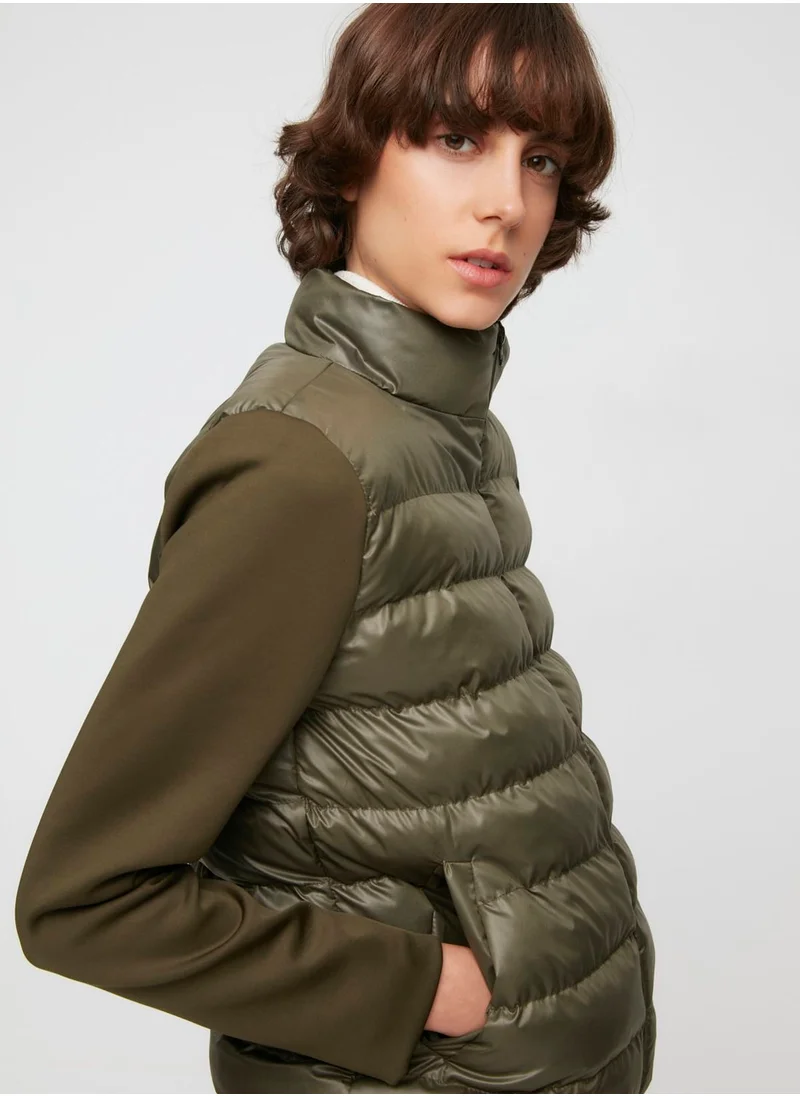trendyol Pocket Detail Quilted Coat