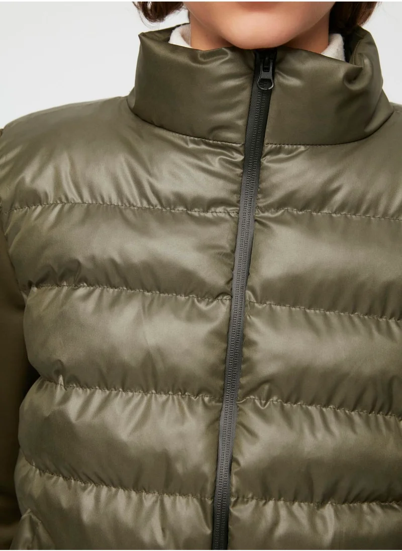 trendyol Pocket Detail Quilted Coat