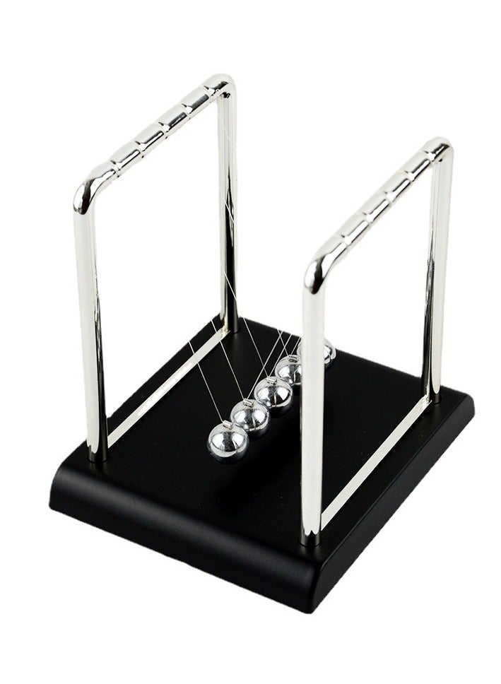 عام كرات التوازن لنظام نيوتن، الأرجوحة الكلاسيكية ذات القاعدة السوداء، هدية للطلاب في العلوم الفيزيائية، لعبة لتخفيف التوتر - Image 3