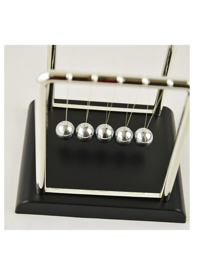 عام كرات التوازن لنظام نيوتن، الأرجوحة الكلاسيكية ذات القاعدة السوداء، هدية للطلاب في العلوم الفيزيائية، لعبة لتخفيف التوتر - Image 4