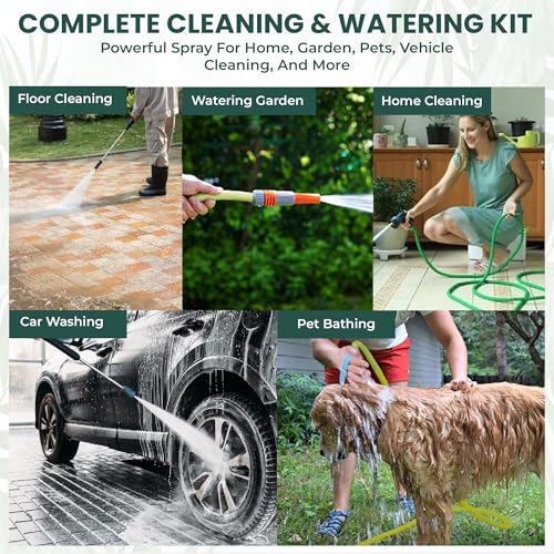 Roots & Leaf 10 Meter 0.5 Inch PVC Water Pipe - Green (1 Pc)| Lightweight, Durable & Flexible| Hose with Accessories Connector & Clamps| Watering Garden, Cleaning, Outdoor-Indoor Use - Image 3