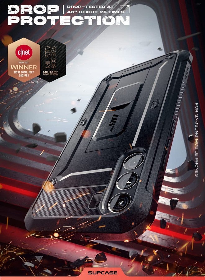 سوبكيس جراب SUPCASE [سلسلة Unicorn Beetle Pro] مصمم لهاتف Samsung Galaxy S23 Plus 5G (إصدار 2023)، جراب متين مزدوج الطبقات يغطي كامل الجسم مع مسند، بدون واقي شاشة مدمج - أسود - Image 3