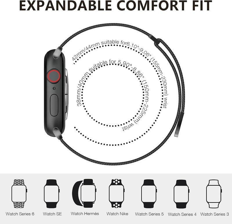 ANYOGRO Daily repeated use trusted quality Compatible with Apple Watch Band 49mm 46mm 44mm 42mm 41mm 40mm 38mm for Women Men,Magnetic Metal Stainless Steel Strap for Ultra 3/2/1 Series 11 10 9 8 7 6 5 4 3 2 SE Moisture proof - Image 4