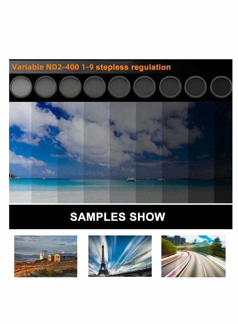 Cellphone Camera Filter, 37mm Professional Cell Phone Camera Filter Kit, Justable Neutral Density Filter with Phone Clip for Almost All The Smartphones - Image 2