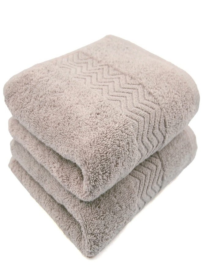 Cleanbear 100% Cotton Hand Towels for Bathroom, Ultra Soft and Highly Absorbent Face Towels 2-Pack, 13 x 28 Inch (Khaki) - Image 1
