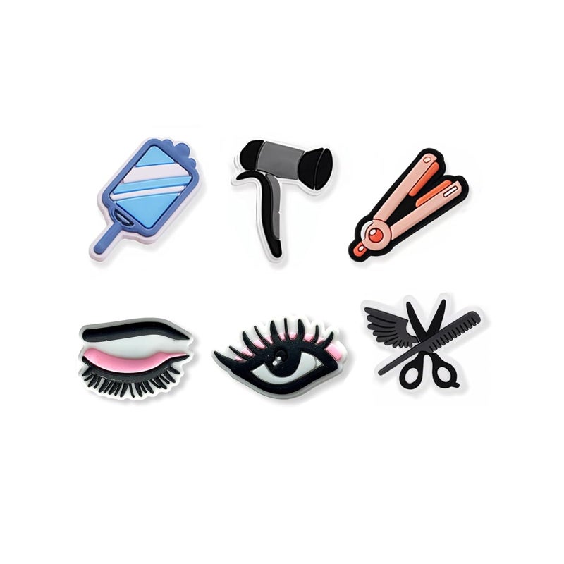 vshougou Hairdressing Make-up Decoration Charms fits for Clog Sandals, Cute Fashion Charm Gifts for Girls Men Women Adults - Image 5