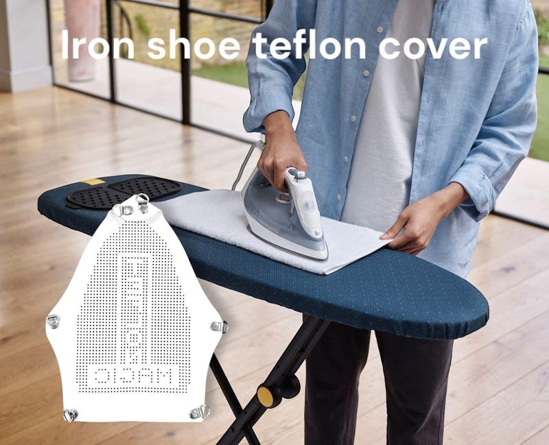 Zenith Teflon Iron Shoe Cover | Iron Plate Protector for Steam Iron | Heat-Safe Teflon Ironing Shoe, Iron Protection Sheet for Clothes & Laundry Board | White - Image 2