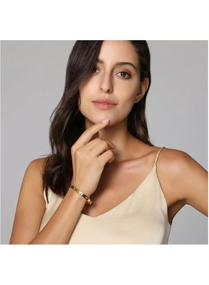 Goldfish Love Bracelet Bangle for Women Gilrs with Cubic Zirconia Stones Stainless Steel Hinged Jewelry with Crystal Oval Bracelet Best Gifts for Love with Valentine's Day Birthday - Image 5