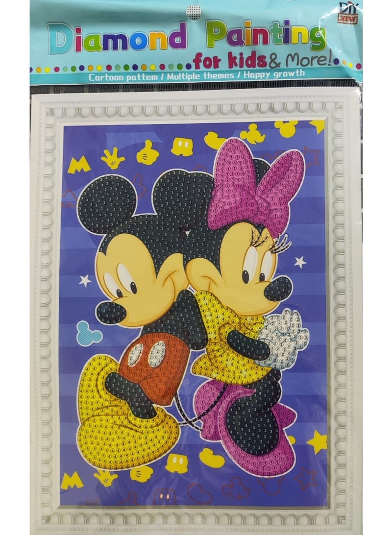 Disney Diamond Painting: Turn your moments into a magical artistic experience with diamond painting – a hobby that combines fun and focus, giving you a sense of accomplishment with every piece you create. Mickey Mouse Painting - Image 1