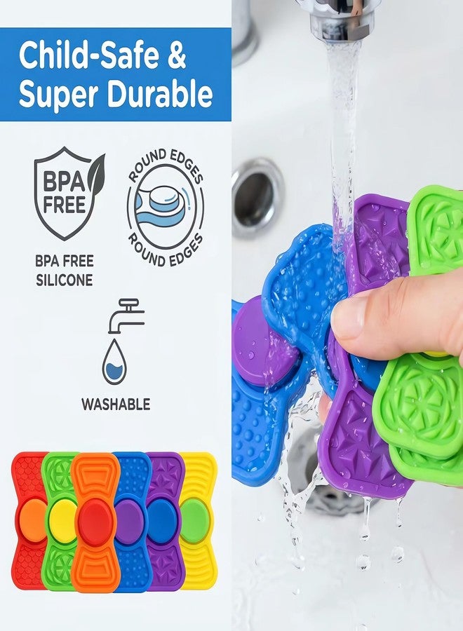 Tendry Sensory Fidget Toys for Kids Adults - 2-in-1 Fidgets Spinner Textured Stress Anxiety Relief Toys for Teenage with Autism ADHD Focus, Quiet Desk Toy for Classroom Prize, Office,Calm Down Corner - Image 4