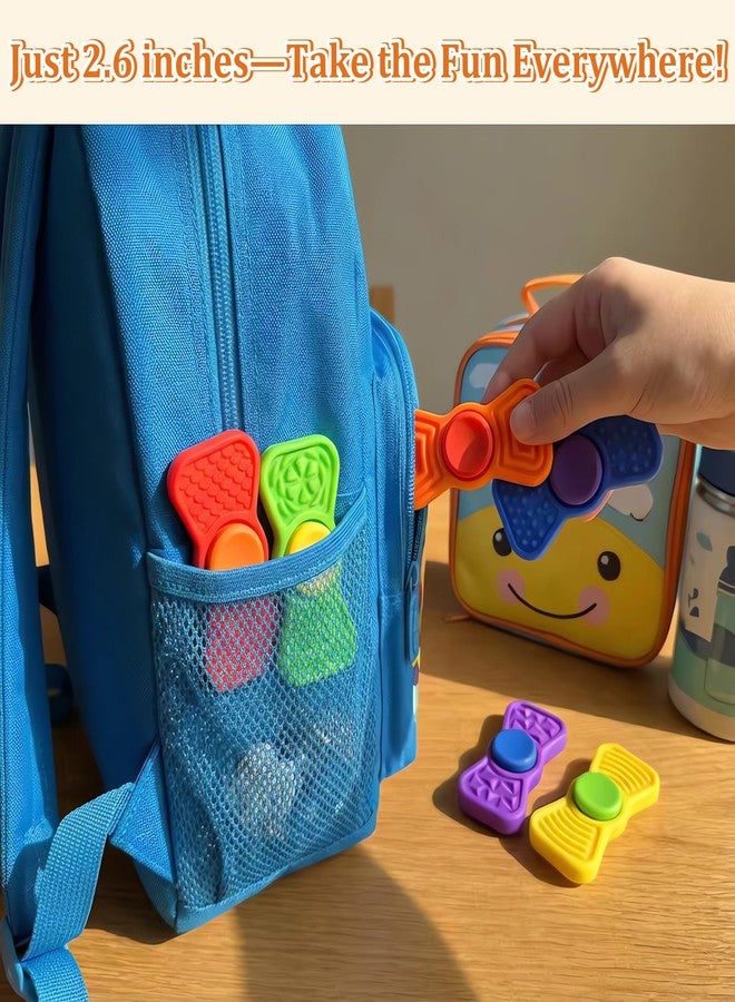 Tendry Sensory Fidget Toys for Kids Adults - 2-in-1 Fidgets Spinner Textured Stress Anxiety Relief Toys for Teenage with Autism ADHD Focus, Quiet Desk Toy for Classroom Prize, Office,Calm Down Corner - Image 2