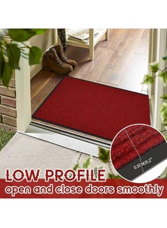 Spaceshoop Heavy Duty Large Outdoor Indoor Entrance Doormat Waterproof Low Profile Entrance Rug Front Door Mat Patio Anti-Size 55 * 35  - Image 4